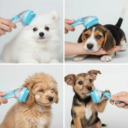 2026 Advanced 2-In-1 Pet Bathing and Grooming Brush with Integrated Shampoo Dispenser, Ergonomic Non-Slip Grip, Deshedding Tool for Home Use, Enhances Circulation and Reduces Shedding for Dogs and Cats